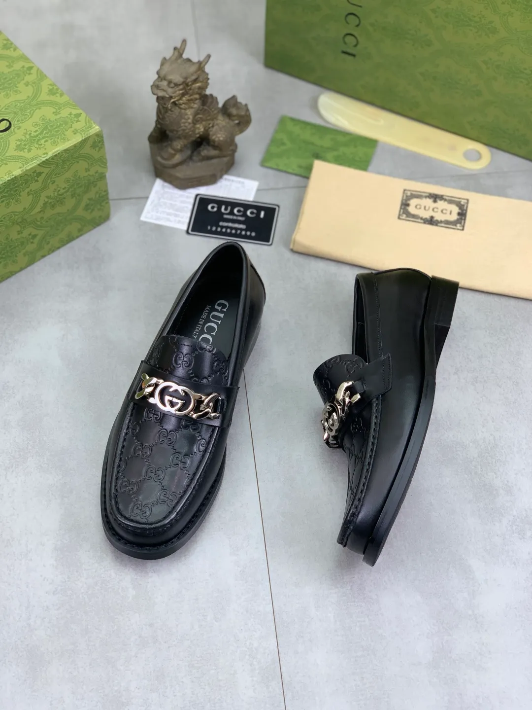 Men's men's shoes 💰P480 [New style] Water-dyed cowhide 💰💎💎💎 [Gucci] GUCCI high-end men's formal business leather shoes, original order 1:1 authentic goods! Original imported high-end open-edge beaded calfskin, original metal buckle, imported first-layer cowhide lining for feet, original outsole, men's shoe size: 38-45, 4️⃣ colors available